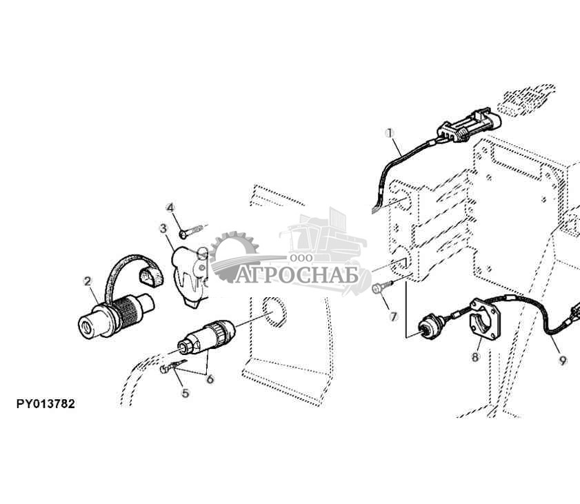 3-КОНТАКТНОЕ ГНЕЗДО И КРЕПЛЕНИЯ СИГНАЛЬНОГО ГНЕЗДА (КАБИНА) 
